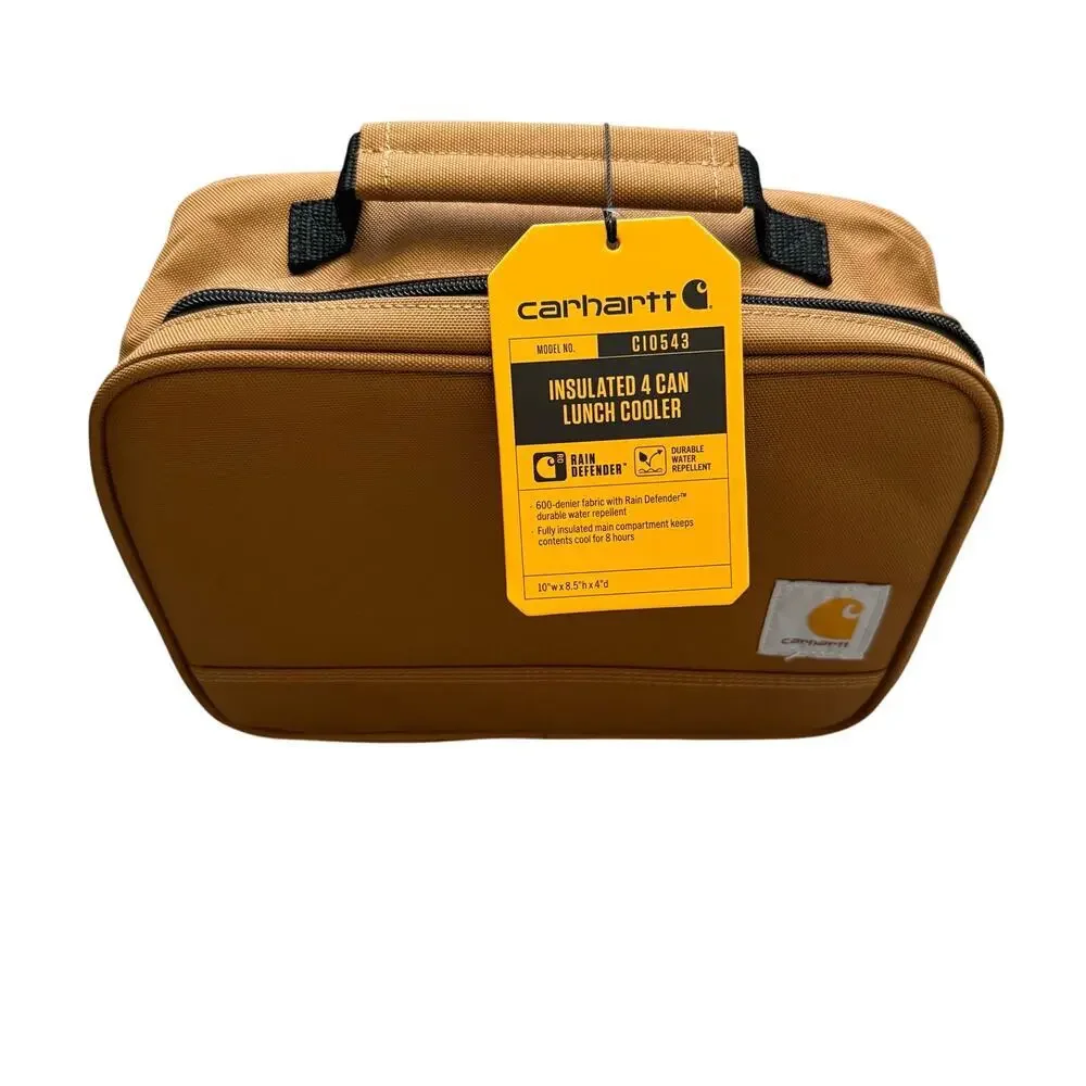 NWT Carhartt CI0286 Unisex Brown Insulated Lunch Cooler Water Resistant‎ Bag